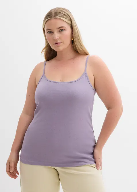 Spaghettitr&auml;ger-Top aus reiner Baumwolle (3er Pack), bonprix