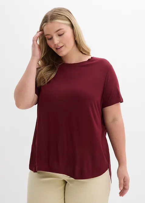 T-shirt long en viscose douce, bonprix