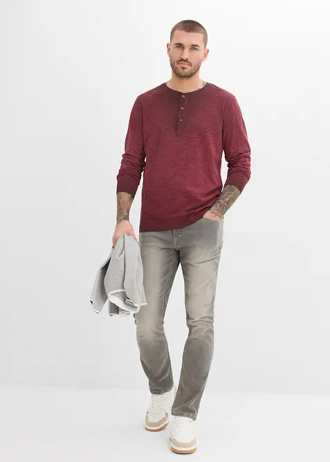Henleyshirt aus reiner Bio-Baumwolle, bonprix