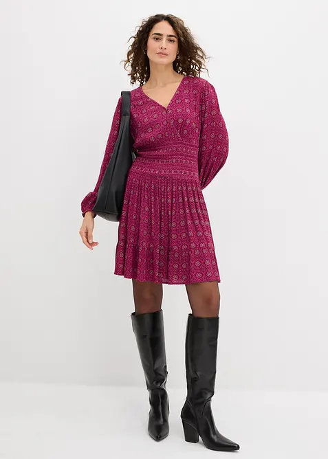 Minikleid aus flie&szlig;ender Viskose, bonprix