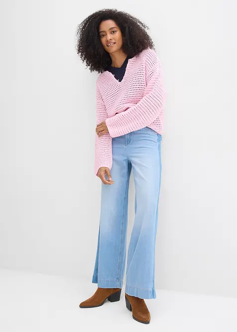 Jean large taille haute, bonprix