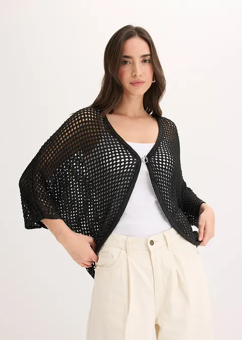 Ajour-Strickjacke, bonprix