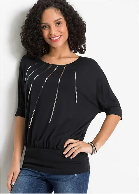T-shirt fluide en viscose extensible, bonprix