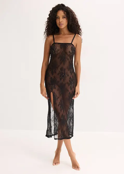 Spitzen Kleid mit abnehmbaren Tr&auml;gern, bonprix