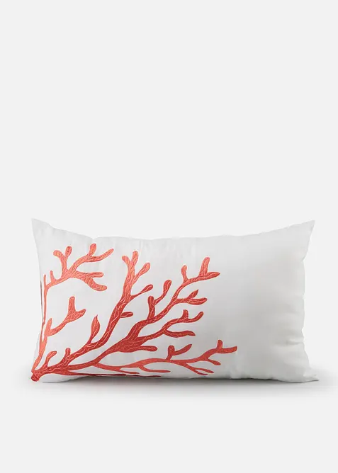 Dekokissen mit gl&auml;nzendem Korallen Muster, bonprix
