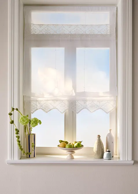 Store bateau avec bordure au crochet, bonprix