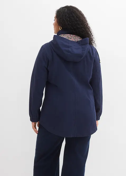 Parka de mi-saison en coton avec capuche imprim&eacute;e, bonprix