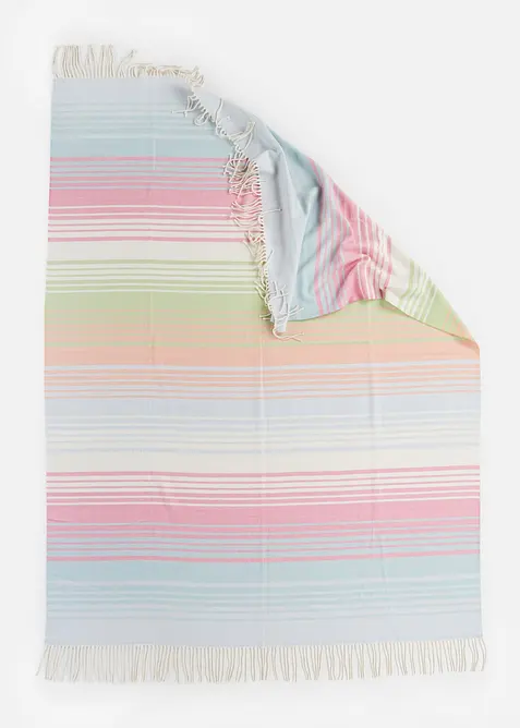 hochwertige Kuscheldecke mit Fransen, bonprix