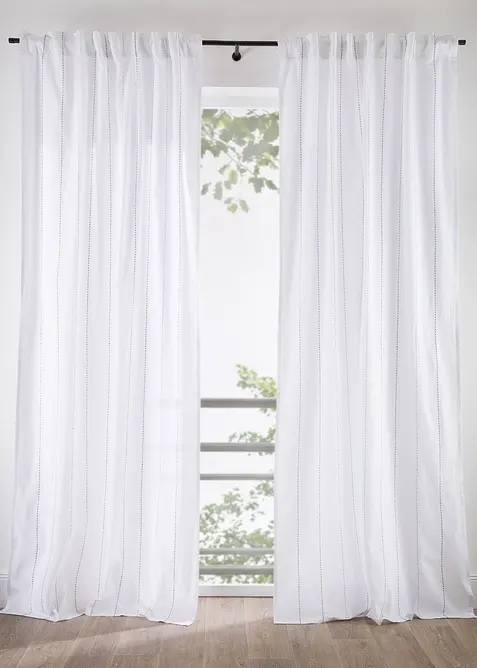 Vorhang mit gewebten Streifen (1er Pack), bonprix
