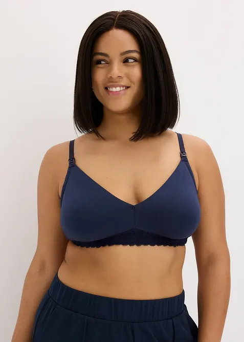 Lot de 2 soutiens-gorge d&rsquo;allaitement coton sans armatures, bonprix