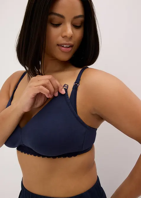 Lot de 2 soutiens-gorge d&rsquo;allaitement coton sans armatures, bonprix