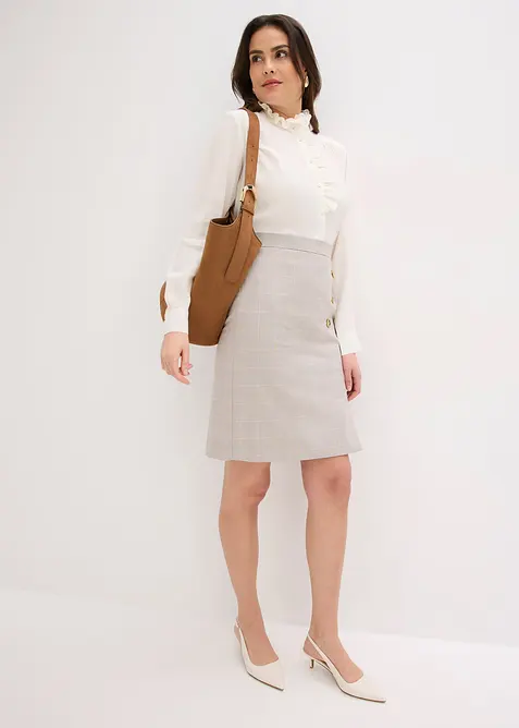 Jupe crayon &agrave; carreaux &eacute;cossais, bonprix