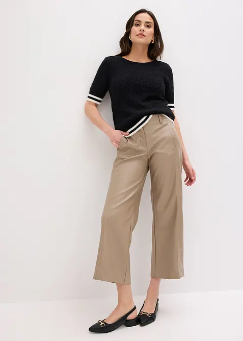 Pull ajour&eacute; en maille poilue, bonprix