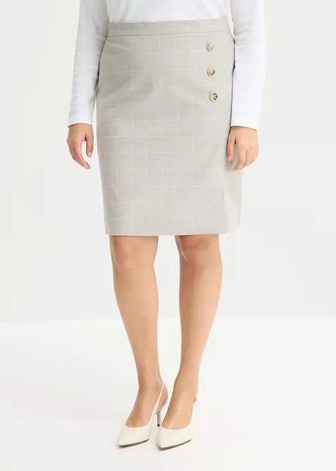 Glencheck Bleistiftrock, bonprix