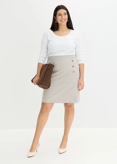 Glencheck Bleistiftrock, bonprix