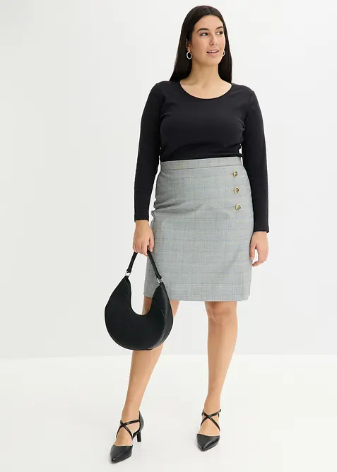 Glencheck Bleistiftrock, bonprix