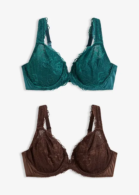 B&uuml;gel-BH mit Glanzeffekt (2er Pack), bonprix