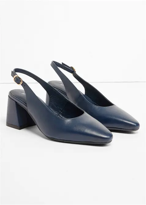 Slingpumps aus Leder, bonprix