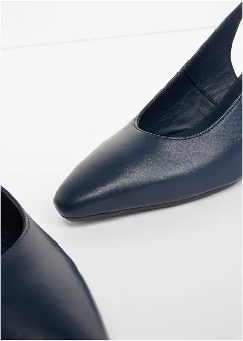 Slingpumps aus Leder, bonprix