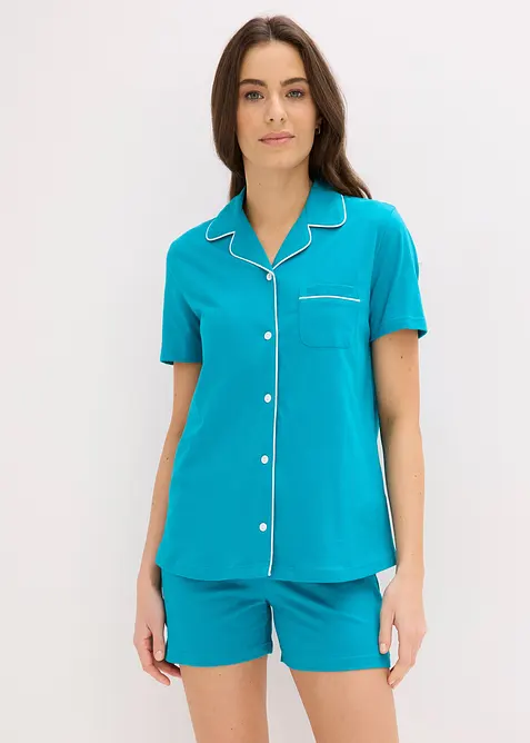 Pyjashort avec chemise boutonn&eacute;e, bonprix