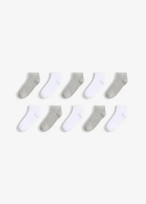 Kurzsocken mit Bio-Baumwolle (10er Pack), bonprix