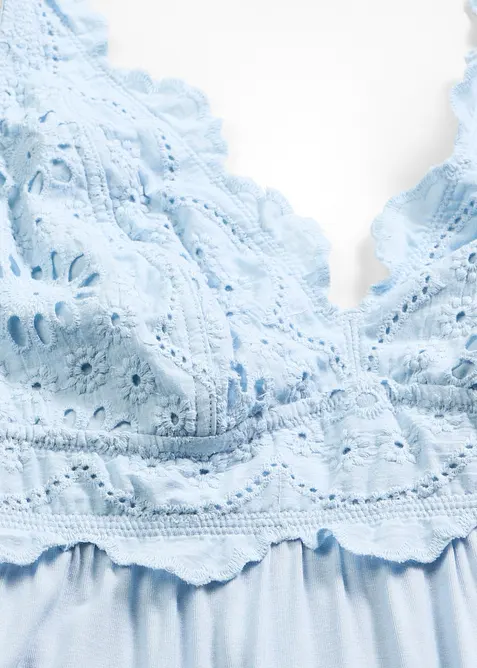 Neglig&eacute; mit sch&ouml;ner Lochstickerei aus Viskose, bonprix