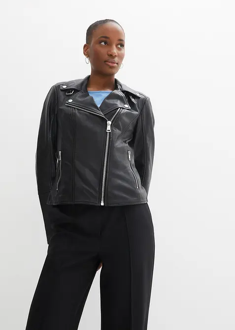 Bikerjacke aus Nappaleder, bonprix