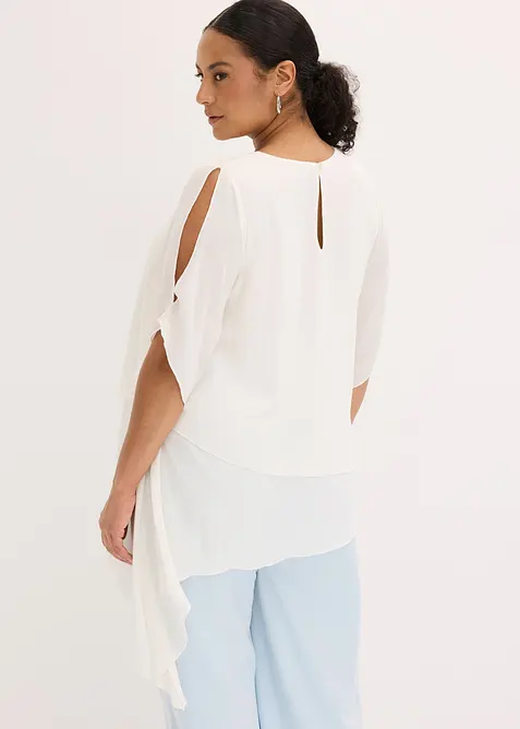 Blouse &agrave; pans, look superpos&eacute;, bonprix