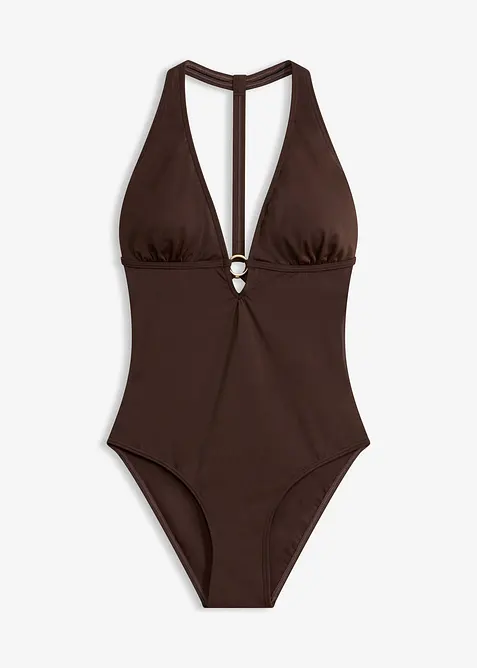 Badeanzug mit tiefem V-Ausschnitt, bonprix