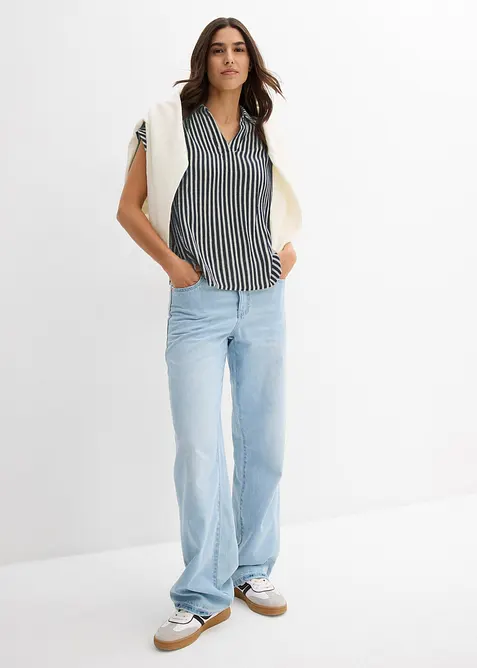 Blouse manches courtes en viscose fluide, bonprix