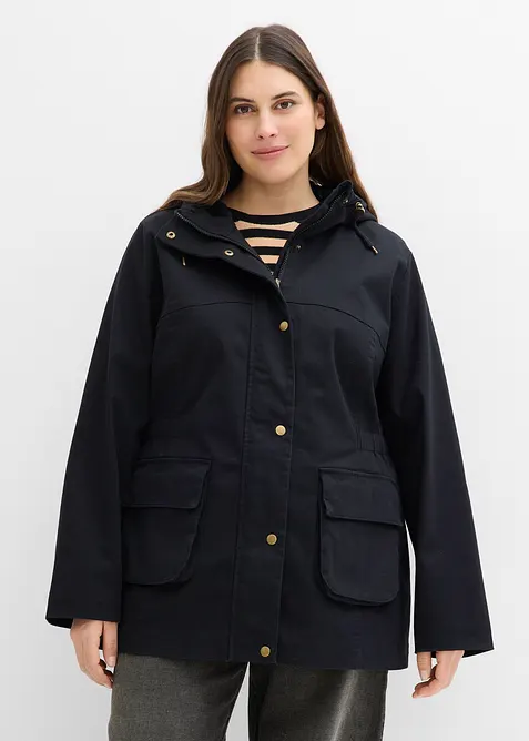 wasserabweisende Jacke mit Karo-Futter, bonprix
