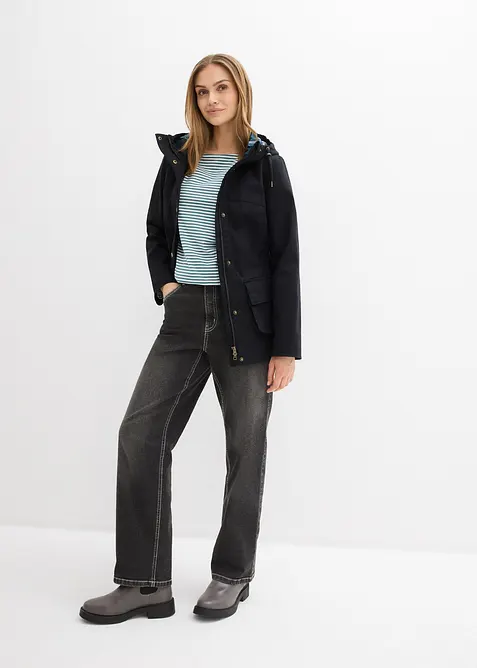 wasserabweisende Jacke mit Karo-Futter, bonprix