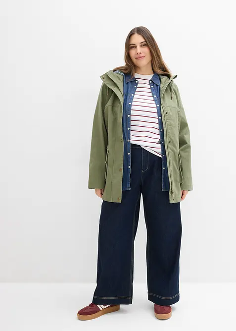 wasserabweisende Jacke mit Karo-Futter, bonprix