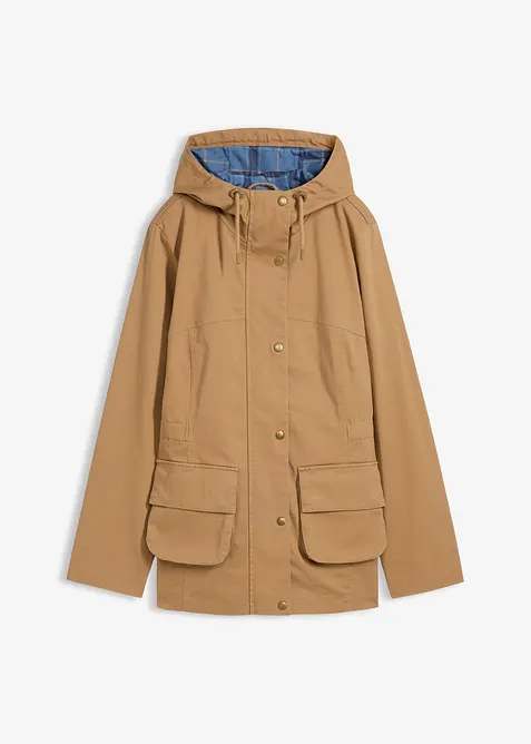 Veste d&eacute;perlante avec doublure &agrave; carreaux, bonprix