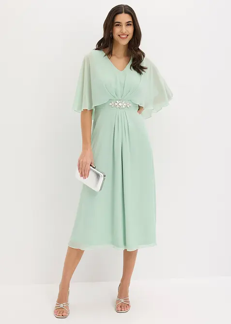 Chiffonkleid mit Strassstein-Applikation, bonprix