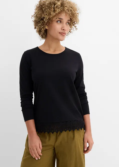 Langarmshirt aus reiner Baumwolle (2er Pack), bonprix