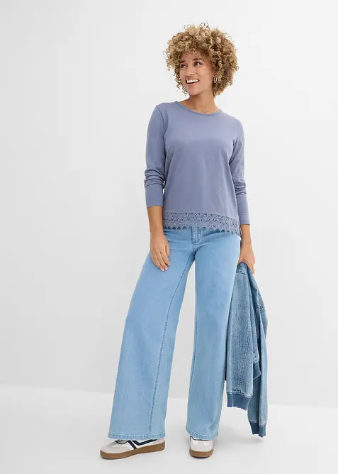 Langarmshirt aus reiner Baumwolle (2er Pack), bonprix