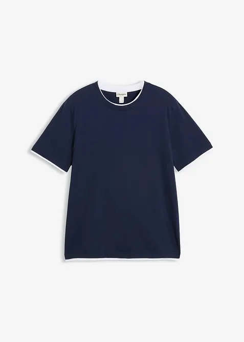 T-Shirt in 2 in 1 Optik aus Slub-Yarn, bonprix