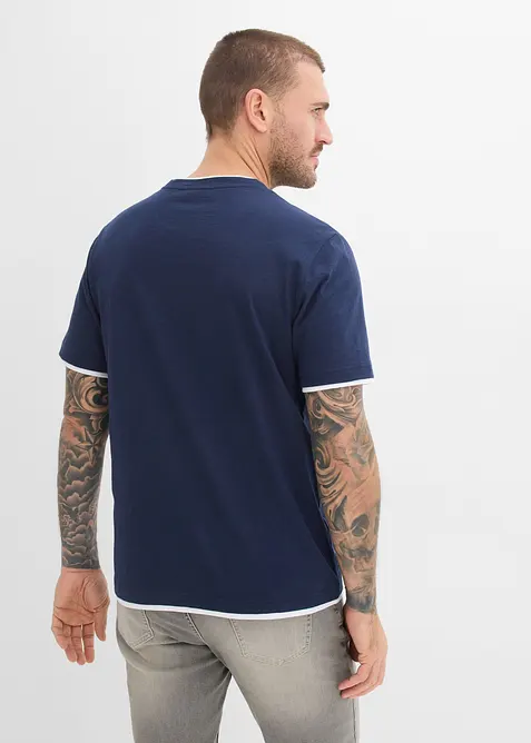 T-Shirt in 2 in 1 Optik aus Slub-Yarn, bonprix