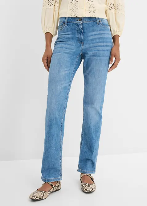 Straight-Jeans Mid Waist, Bequembund, bonprix
