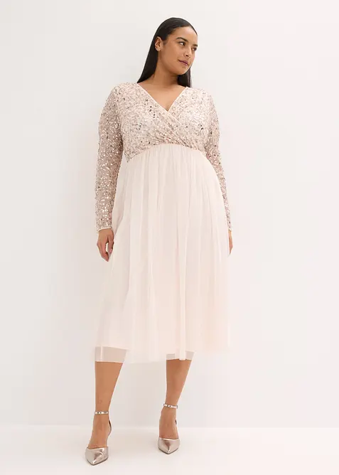 Cocktailkleid mit Paillettenstickerei, bonprix