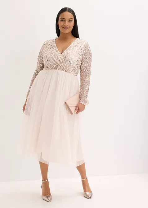 Cocktailkleid mit Paillettenstickerei, bonprix