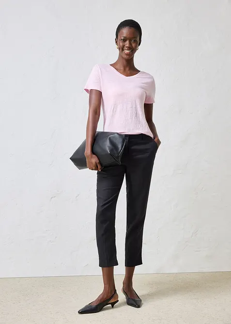 T-Shirt aus reinem Leinen, bonprix