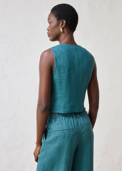 Weste aus reinem Leinen, bonprix