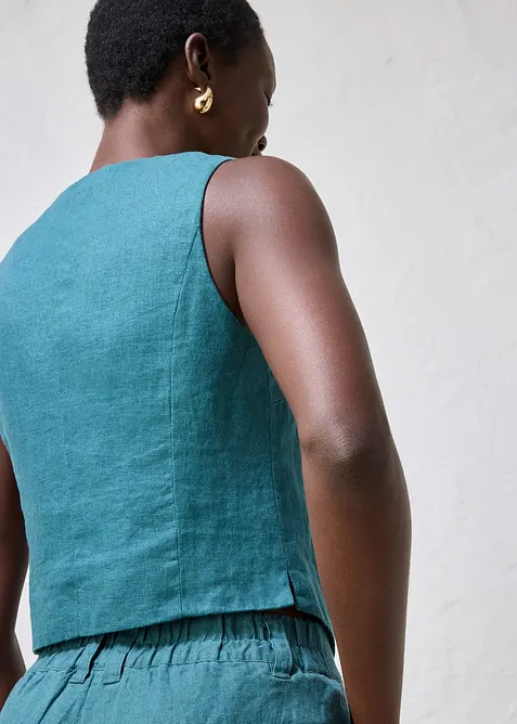 Weste aus reinem Leinen, bonprix