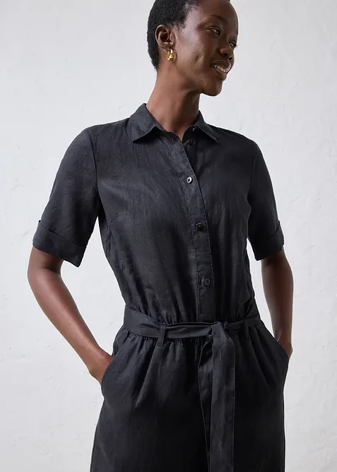 Jumpsuit aus reinem Leinen, bonprix