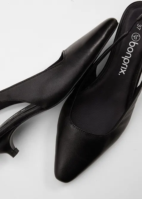 Slingpumps aus Leder, bonprix