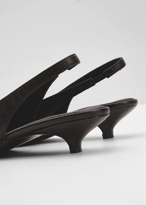 Slingpumps aus Leder, bonprix