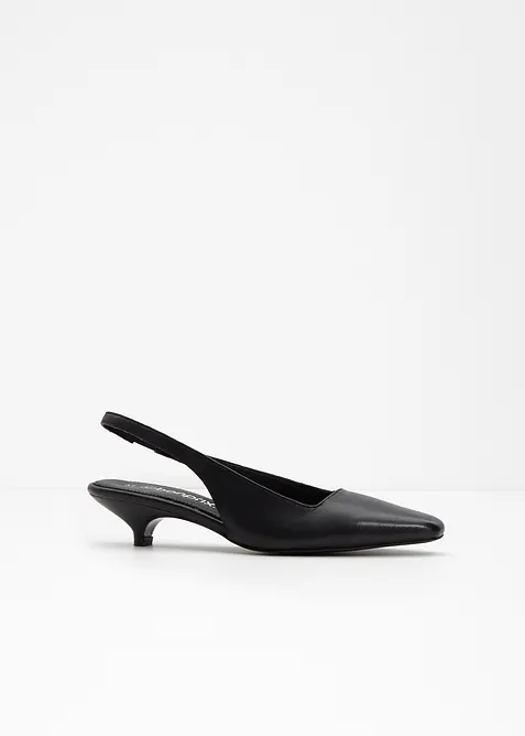Slingpumps aus Leder, bonprix