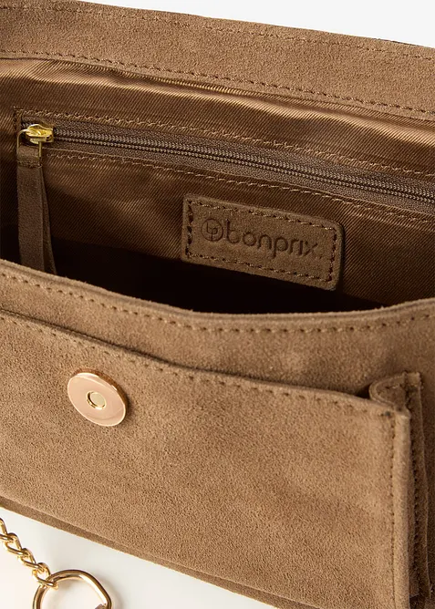 Umh&auml;ngetasche aus Verloursleder, bonprix